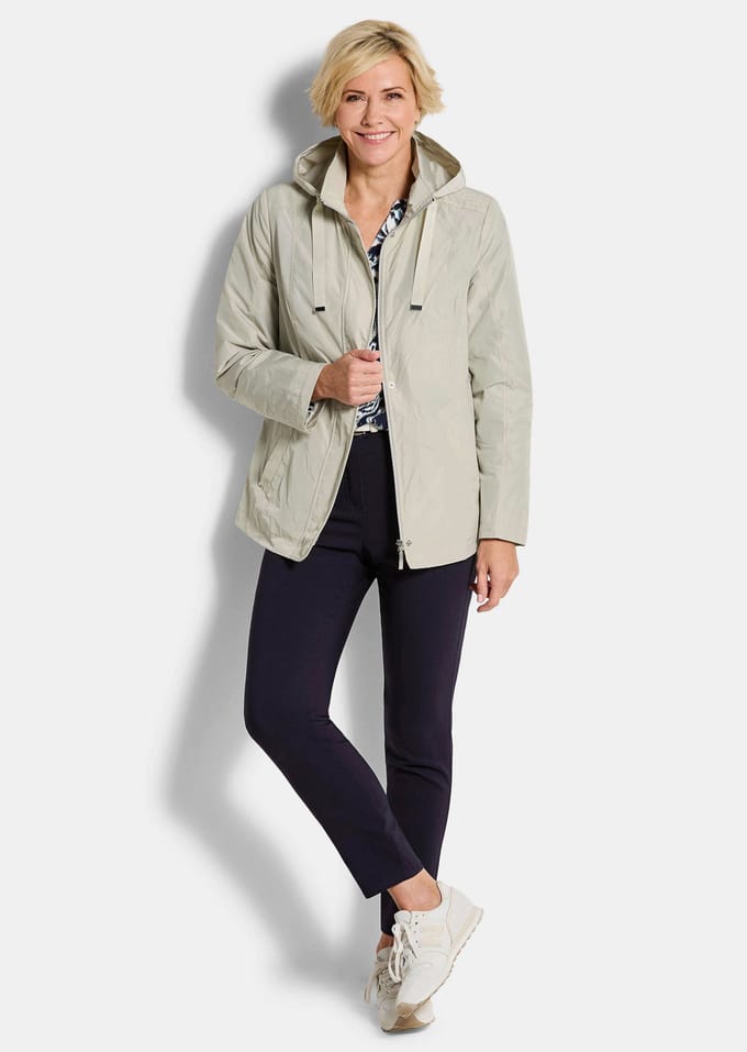 Jas met afneembare capuchon - steengrijs - Gr. 21 van Goldner Fashion