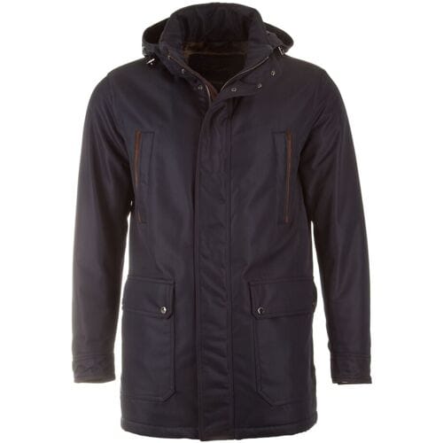 Paul & Shark Jack Typhoon Twill Parka Save the Sea Fur Lining Navy / male
