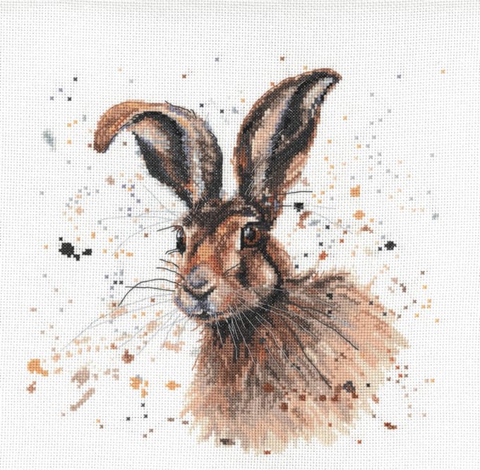 Bree Merryn Hugh the Hare borduren (pakket) BMCS01