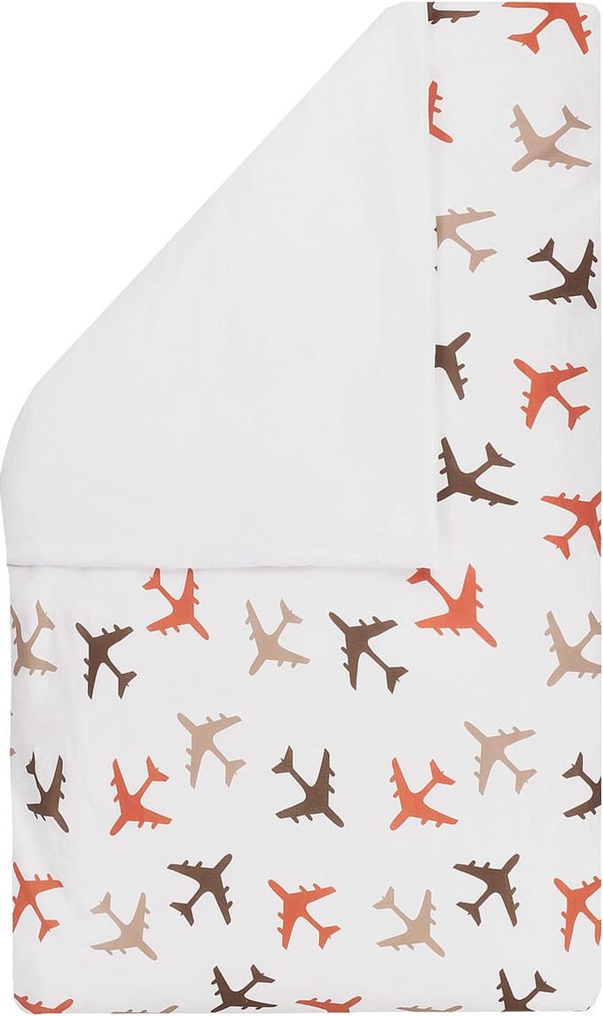 BINK Bedding Dekbedovertrek Planes Choco Ledikant 100 x 135 cm (zonder sloop)