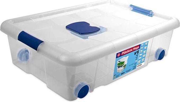 Hega Hogar opbergbox op wielen - 61,5 x 44 x 17,4 cm