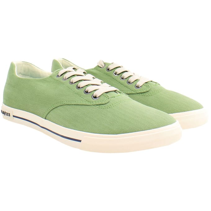 Seavees Hermosa Surfwash Heren Groene Plimsolls