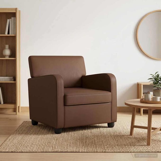 vidaXL - Fauteuil - Bruin - Kunstleer