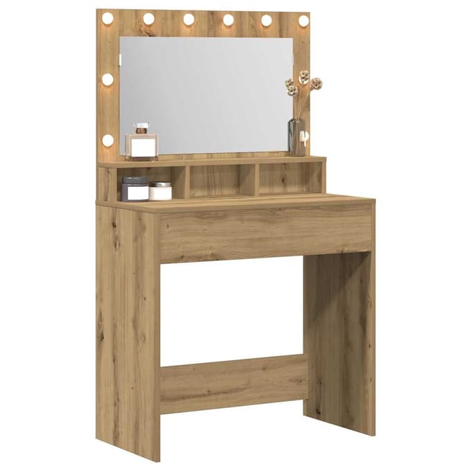 vidaXL - Kaptafel - Artisan - Eiken - 75,5 - x - 41 - x - 135 - cm - Bewerkt - hout
