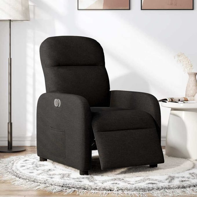 vidaXL - Fauteuil - verstelbaar - elektrisch - stof - zwart