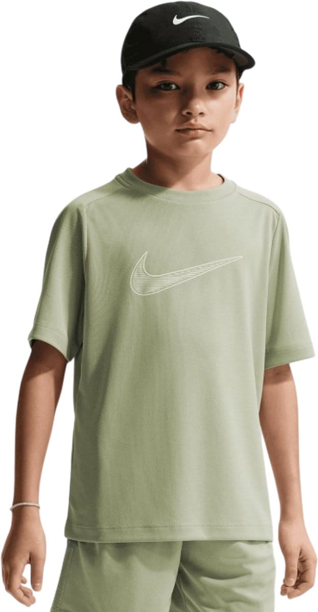 Nike Multi Swoosh T-Shirt - Sparrenmist/Wit - Maat S (128-137) - Kids