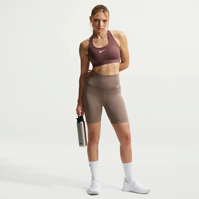 Nike Dri-fit Swoosh Medium-support Sport-bh Dx6821-502 - Kleur Paars - Maat L