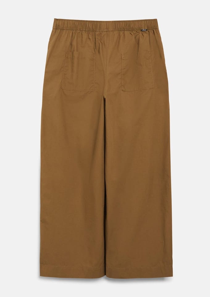 Hoge taille lichte popeline culotte broek voor vrouwen s.Oliver