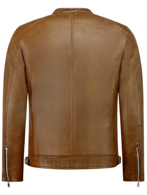 Leren Jas - Biker Jack Heren - Motor Jack - Tussenjas Heren - Bruin
