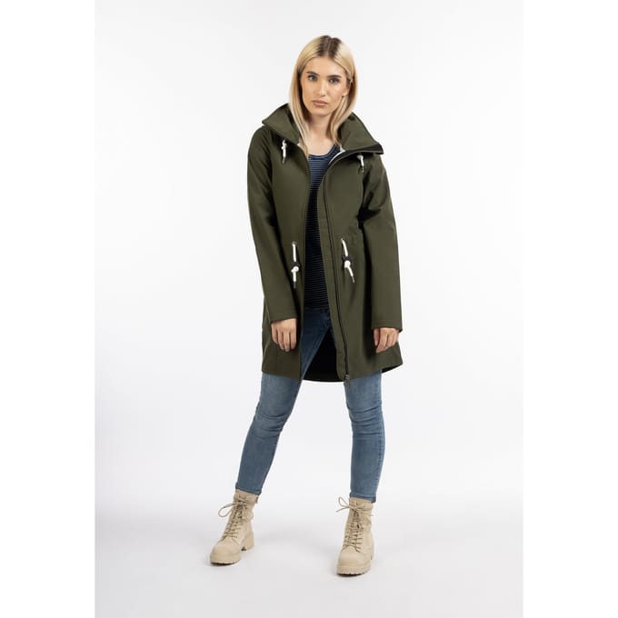 ICEBOUND softshell jas Dames donkere olijf