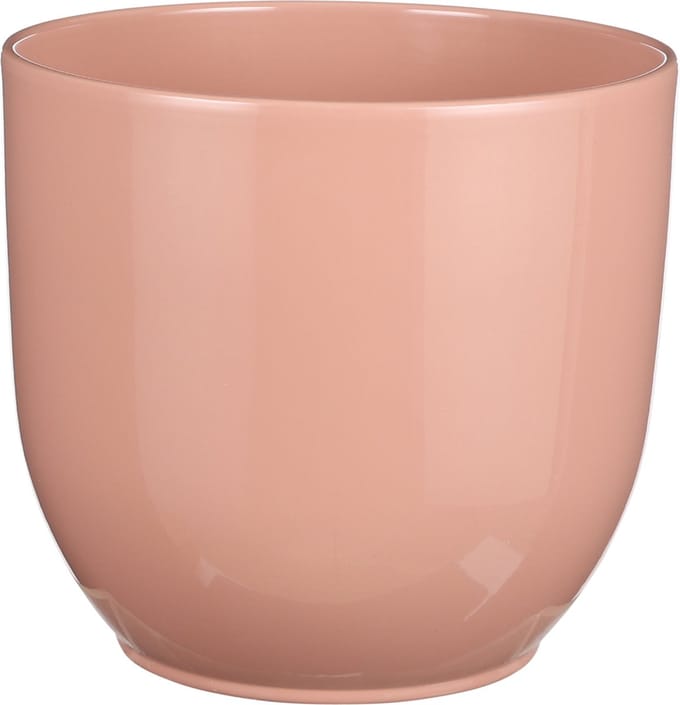 Mica Decorations Plantenpot/bloempot Tusca - Lichtroze - keramiek - glans - D22/H20 cm
