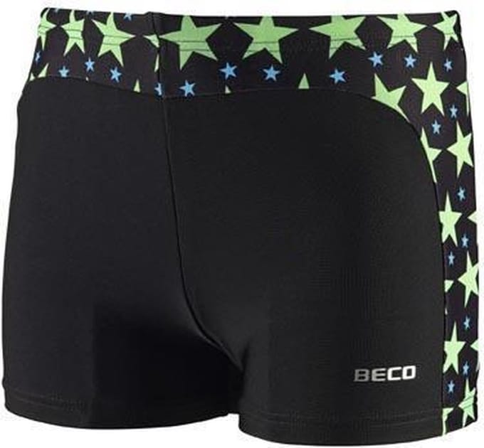 BECO Zwemboxer - Jongens - Polyamide - Groen/zwart - Maat 116