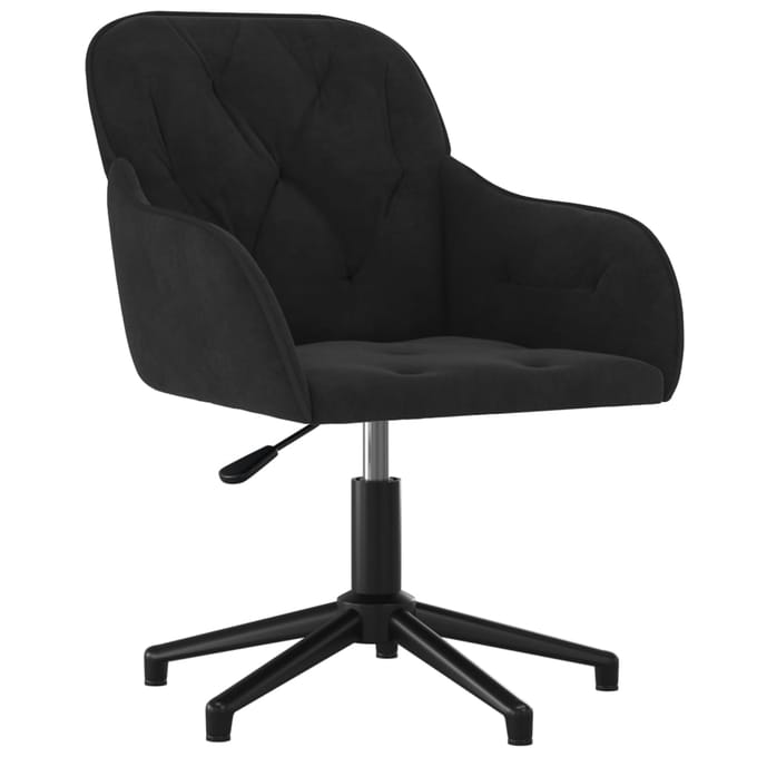 vidaXL - Eetkamerstoelen - draaibaar - 2 - st - fluweel - zwart