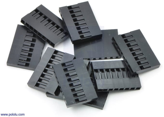 1x8-Pin Dupont 10-Pack 0.1" (2.54mm) Krimpconnectorbehuizing Pololu-1907