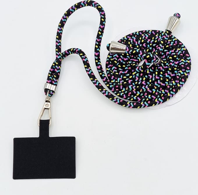 Universele verstelbare telefoonkoord -  multi-colours - 150 cm