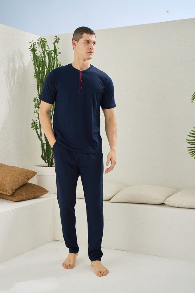 Heren Huispak/ Pyjama Arda / 3XL / Zwart / 100% katoen