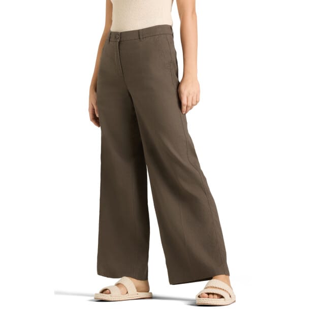 Linnen broek met steekzakken model 'ADRIENNE'