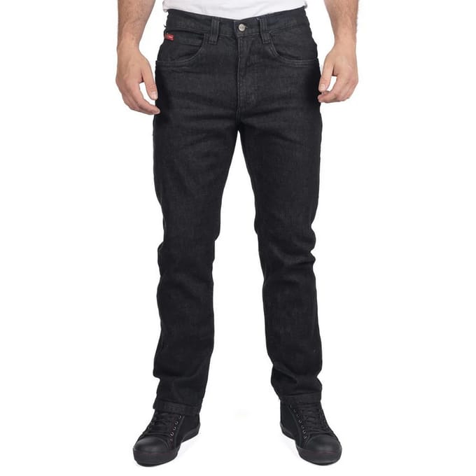 Lee Cooper Heren Denim Stretch Rechte Benen Jeans (Zwart)