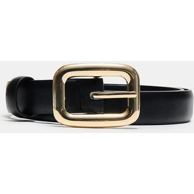 Stradivarius Riem met dikke gesp  Zwart 70