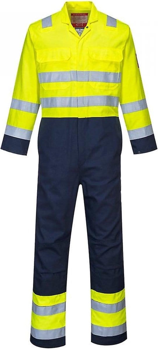 Havep overall marine/fluo geel 2415 - M2C7B - 54
