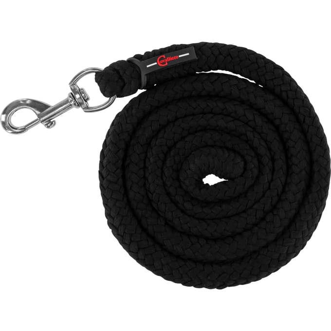 Voorbrenglijn Classic soft, zwart, musketon 2m