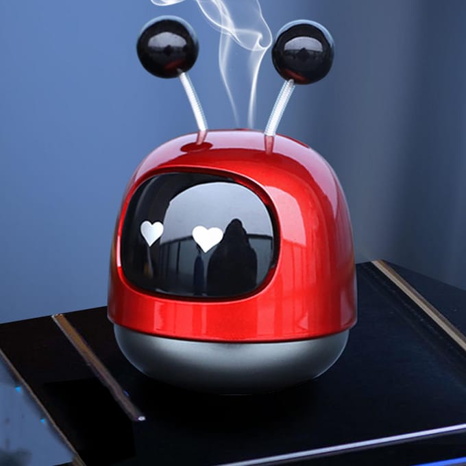 Auto Aromaverspreider Creatieve Robot Stijl Luchtrooster Parfum Ornament Vaste Parfum Langdurig red
