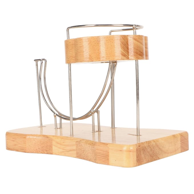 Perpetuum Mobile Machine Stabiele Basis Stevig Hout Stressverlichting Perpetuele Energie Speelgoed voor Tafel US Plug beige