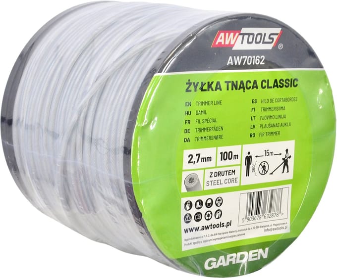 Awtools Classic - Versterkte Nylon Snijdraad - 2.4mm - Rond - 100m