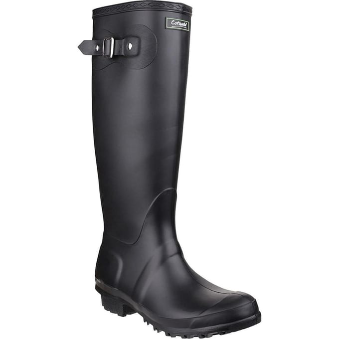 Cotswold Sandringham Buckle-Up Womens Wellington Boots (Zwart)