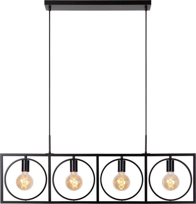 Lucide SUUS - Hanglamp - 4xE27 - Zwart