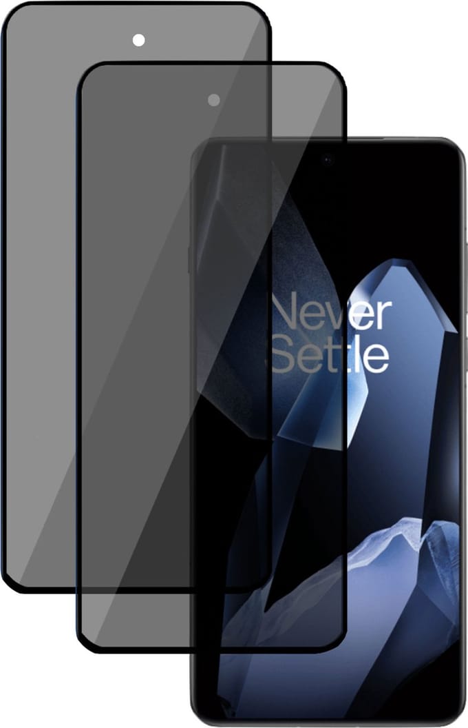 2x Privé Screenprotector geschikt voor OnePlus 13 Screenprotector - Privacy Beschermglas - Privacy Proteqt+