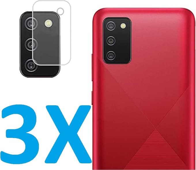 Camera Lens Glass Protector - beschermer Geschikt voor: Samsung Galaxy A02s - Transparant - 3X