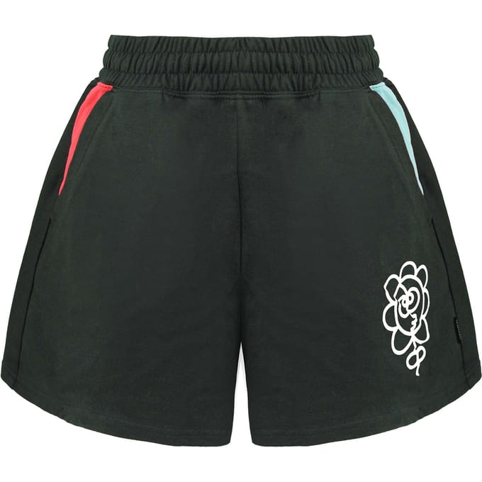 Puma x Mr. Doodle Stretch Taille Logo Zwart Dames Shorts 530663 01