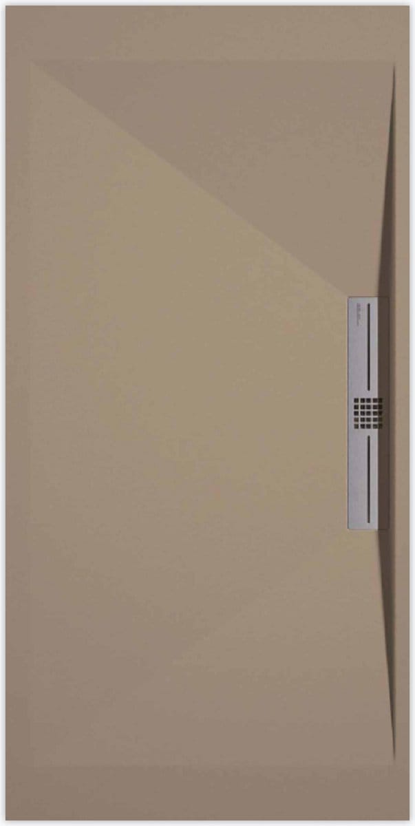 Sanifun douchebak Stone Side Moka Smooth 1300 x 800 S
