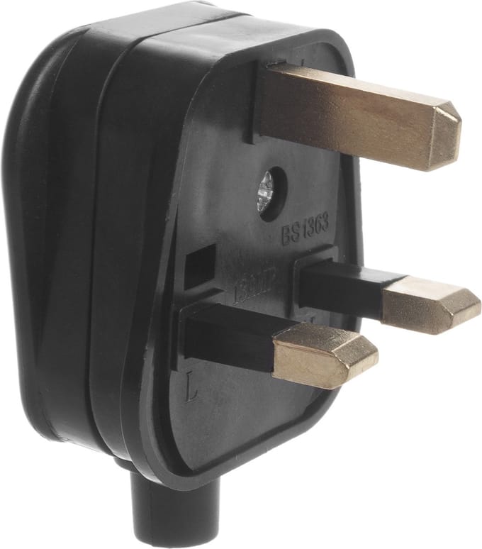 Maclean - UK-stekker zwart voor kabelmontage - UK Plug - stekker - model MCE193