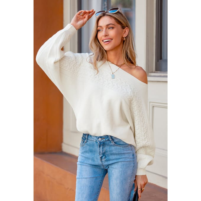 Amandel Haze Beige Trui