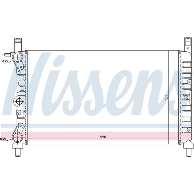 Radiator, motorkoeling NISSENS 61931