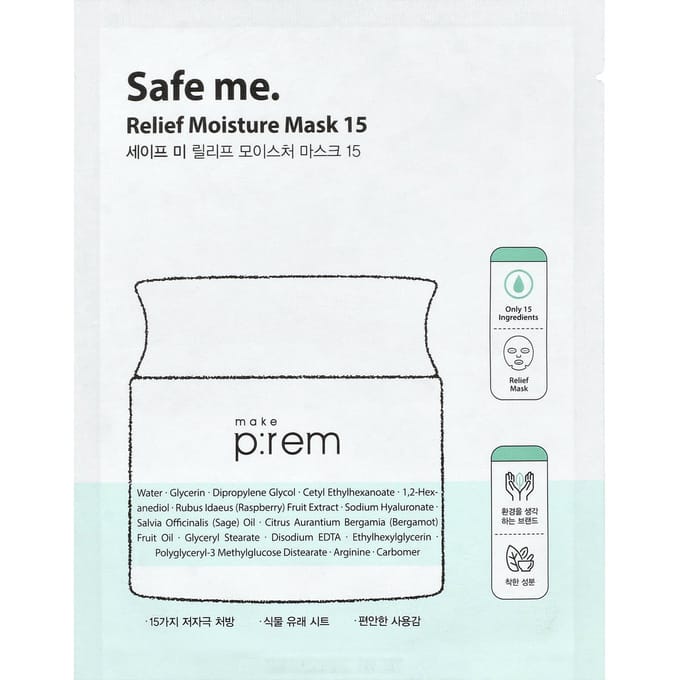 make p:rem - Safe Me. Relief Moisture Mask 15 New Version: 25ml