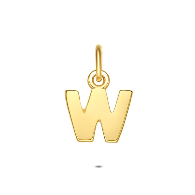 Twice As Nice Hanger in 18kt verguld zilver, letter W