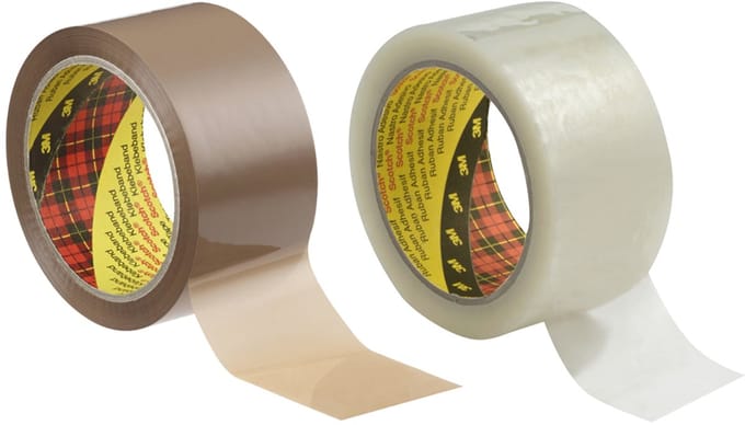 Plakband voor verpakking, bruin, 75 mm x 66 m