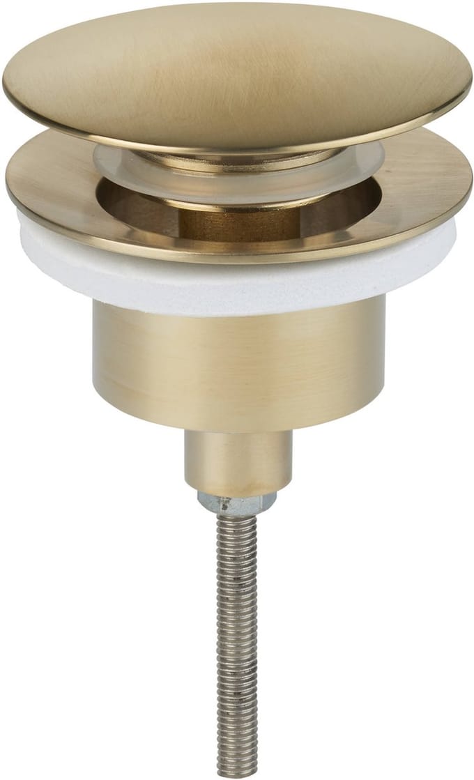 Ben Push Open afsluitbare wastafelplug t.b.v. MSN geborsteld messing