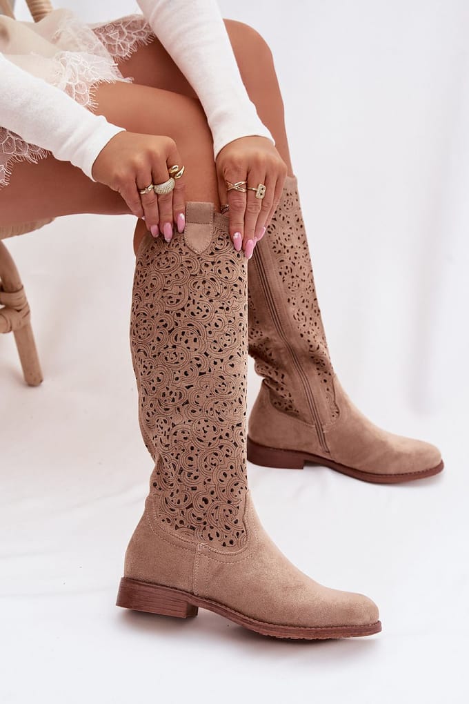 Aria Boho Boots - Beige / 36