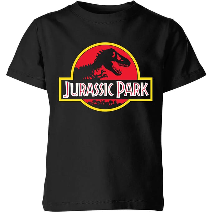 Classic Jurassic Park Logo Kids' T-Shirt - Black - 110/116 (5-6 jaar)