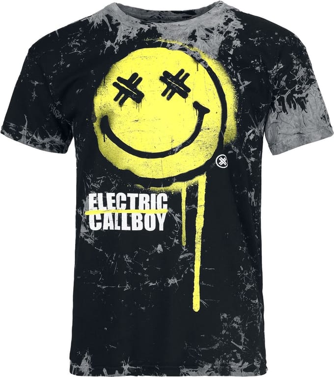 Electric Callboy Spray Smile Heren T-shirt - grijs - XXL