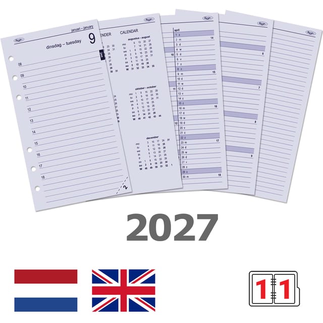 Agendavulling 2027 Kalpa Personal 1dag/1pagina