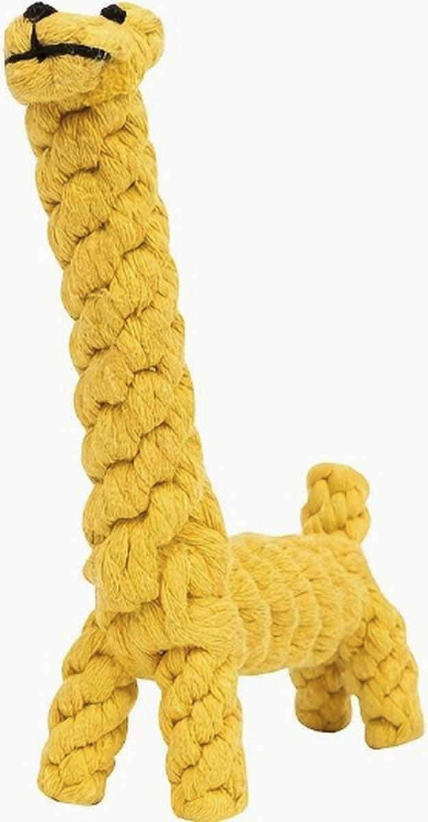 Laat je viervoeter lekker kauwen op de Gele Giraffe