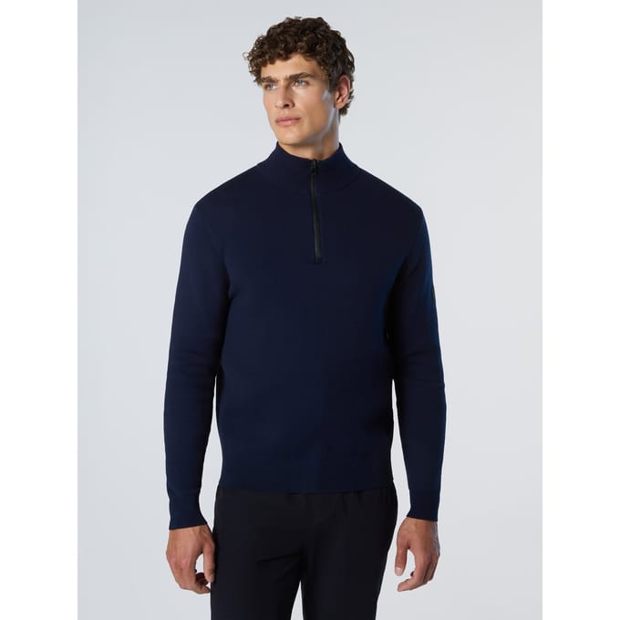 North Sails 12gg Half Rits Trui Blauw M Man