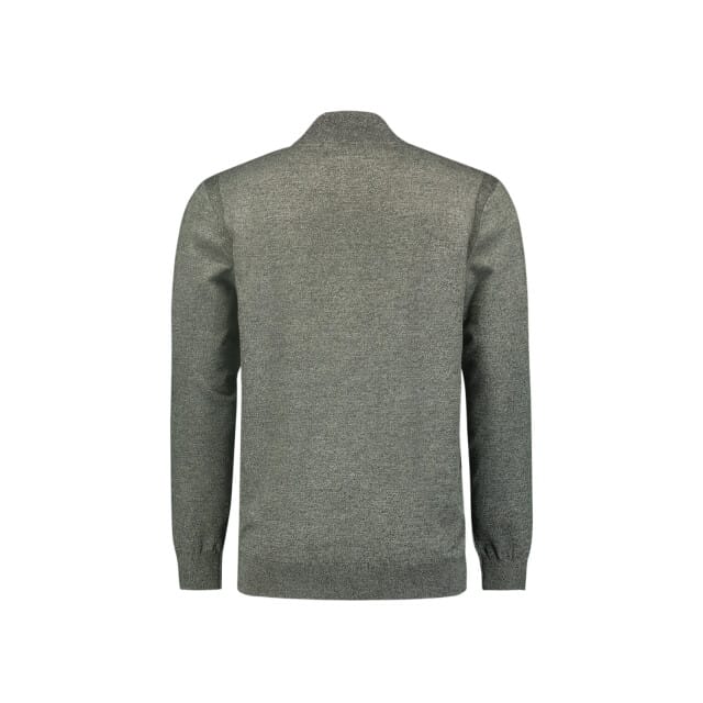Pullover met halve rits en tweekleurige melange: Comfort en stijl gecombineerd
