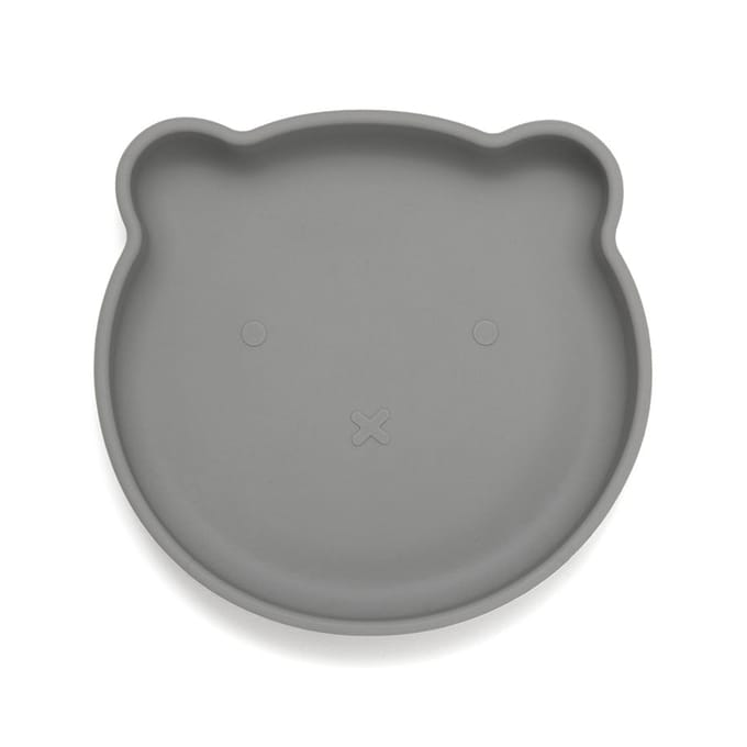 Petit Monkey siliconen bord bear pewter green