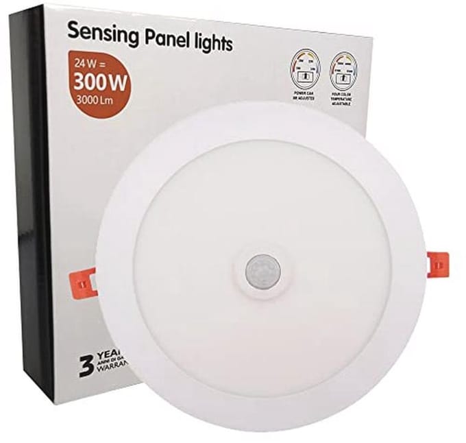 Ronde, extra dunne plafondlamp met bewegingssensor – 20W – Slim inbouwpaneel – Koud licht 6000K – Energie-efficiëntieklasse A++